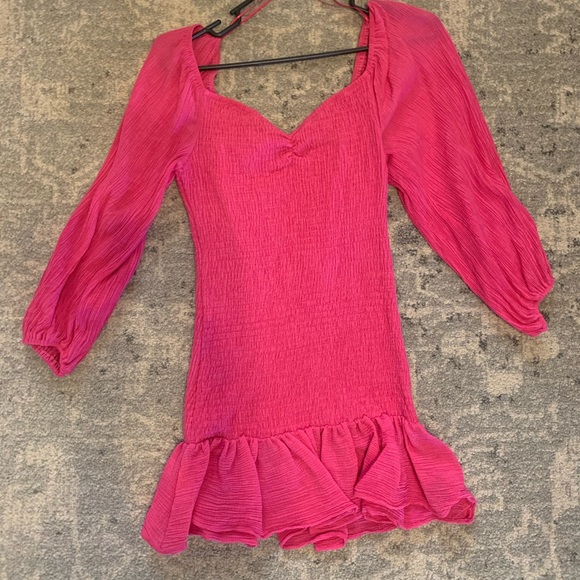VICI Lou Smoked Mini Dress - Fushia - Picture 3 of 5